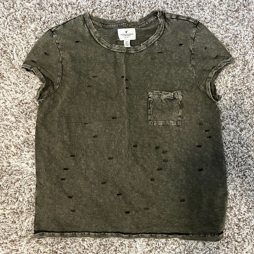 American Eagle Ripped Shirt